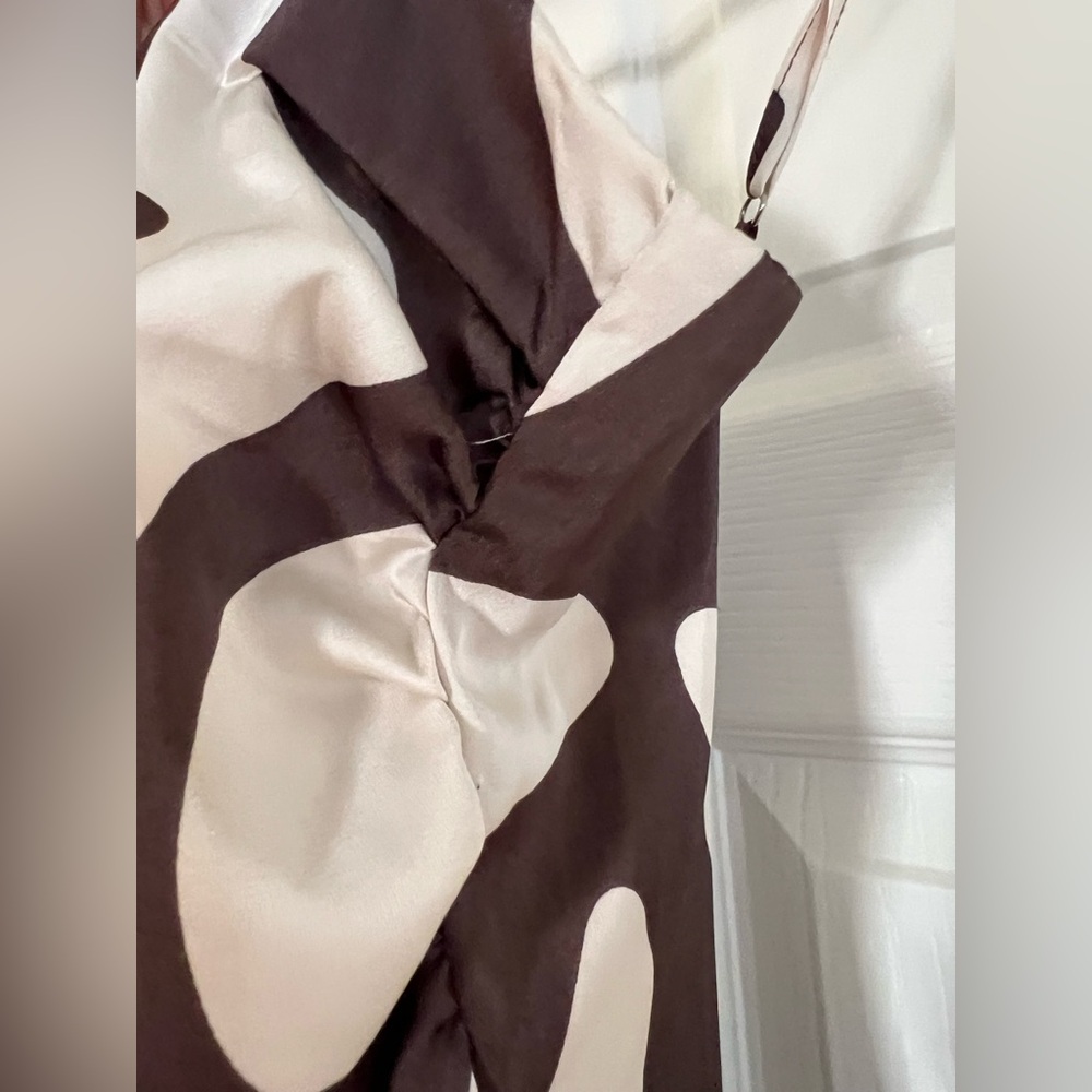 Chocolate brown and cream maxi dress - Picture 5 of 14